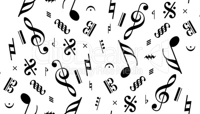 Vector music note seamless
