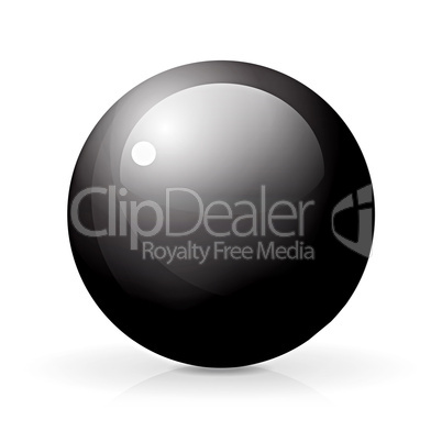 3D glossy sphere, vector illustration