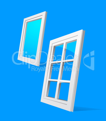 perspective plastic window illustration