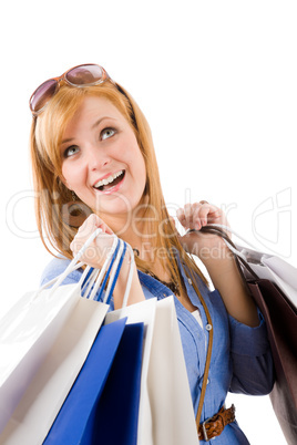 Shopping young woman with bag