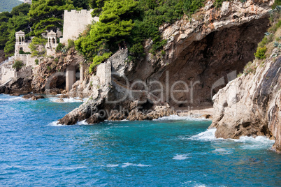 Cave on the Adriatic Sea Coastline