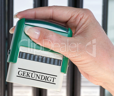 Gekündigt - Stempel