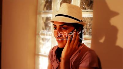 young woman talking on the phone