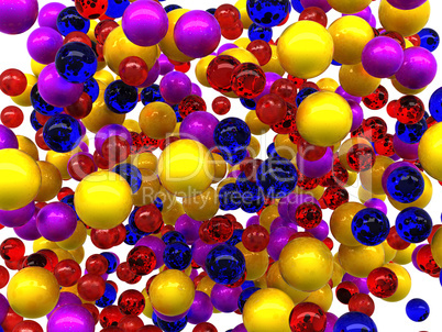 Colorful glossy orbs isolated