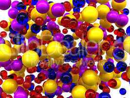 Colorful glossy orbs isolated