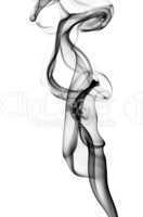 Abstract black fume shape on white
