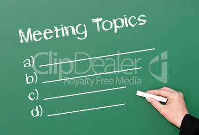Meeting Topics - Business Concept