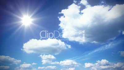 Sunny sky with clouds