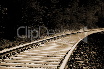 Vintage railroad tracks