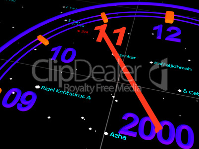 Blue New years space Speedometer