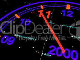 Blue New years space Speedometer