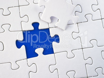 Puzzle weiß blau - Jigsaw white blue