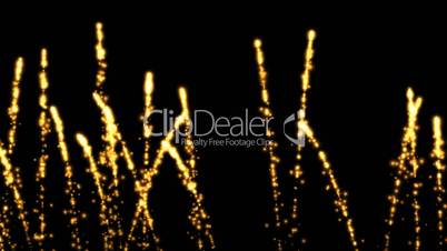 Golden Fireworks and smoke,seamless loop.Missiles,weapons,explosives,military,war,battlefield,arms,arsenal,firing,Design,symbol,dream,vision,idea,creativity,beautiful,vj,art