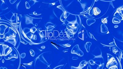 blue glass balls and bubble.Pulsation,vibration,earthquake,Drop,mercury,mirror,lens,crystal,jewelry,