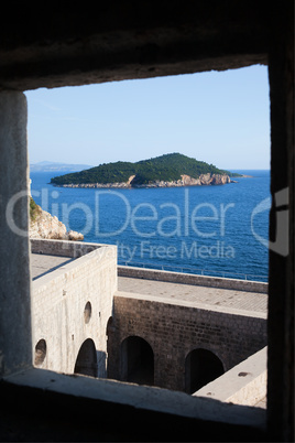 Lokrum Island from Fort Lovrijenac