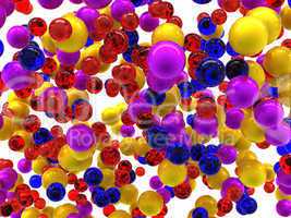 Abstract colorful balls isolated on white