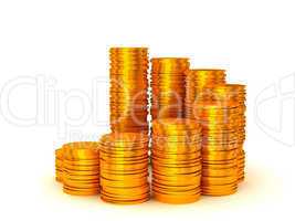 Growth and wealth: coins stacks