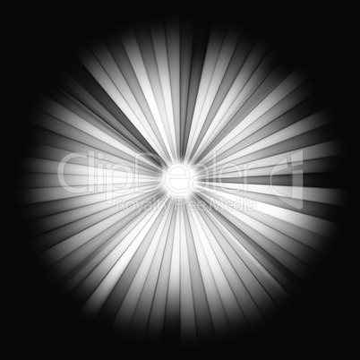 Light Beams on black: shining star