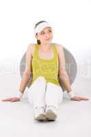 Fitness teenager woman in sportive outfit
