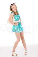 Teenager woman happy in summer dress