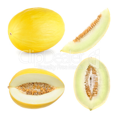 Honigmelone in 4 verschiedenen Formen