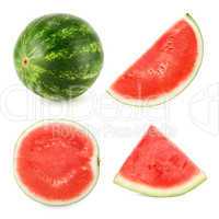 Wassermelone in 4 verschiedenen Formen