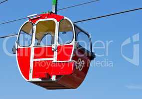 Rote Seilbahn Gondel