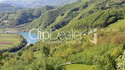 Drina-Fluss den Bergen,Tara-Gebirge,Serbien,HD Video
