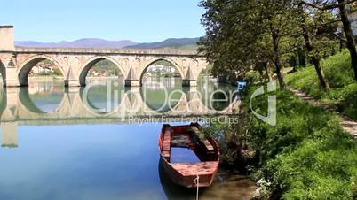 Alte Brücke in Visegrad,Bosnien - Herzegowina,Video HD
