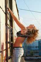 Girl on stair