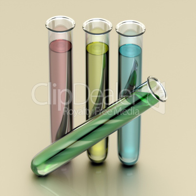 Vier reagenzgläser - Four test tubes