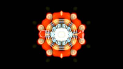 orange rotation flower pattern,kaleidoscope,oriental lotus texture.Buddhism Mandala flower,