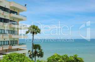 Modern popular hotels at the seashore, Pattaya, Thailand