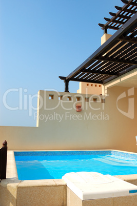 The swimming pool at luxury villa, Dubai, UAE