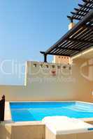 The swimming pool at luxury villa, Dubai, UAE
