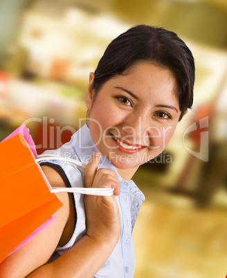 Woman In A Shopping Mall