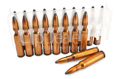 Ammunition for the automatic weapons in a package