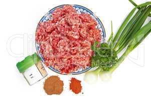 Minced meat with onion and spices