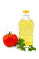 Vegetable oil with parsley and tomato