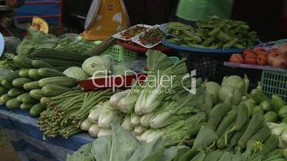 Gemüsemarkt im Ausland