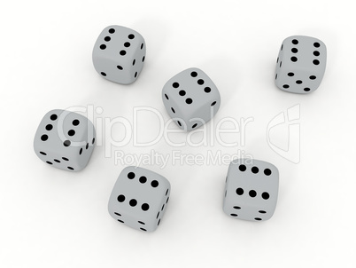 White playing dice