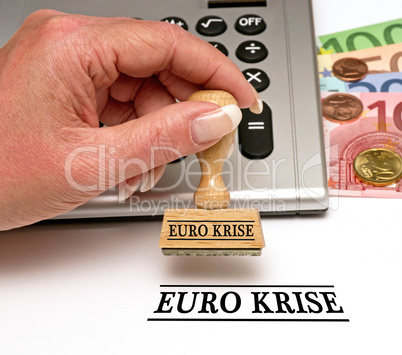 Euro Krise - Konzept Finanzen Europa