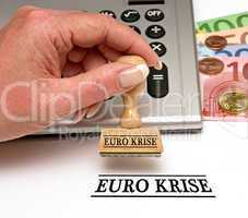Euro Krise - Konzept Finanzen Europa