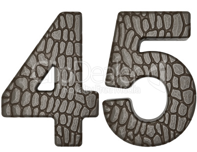 Alligator skin font 4 5 digits