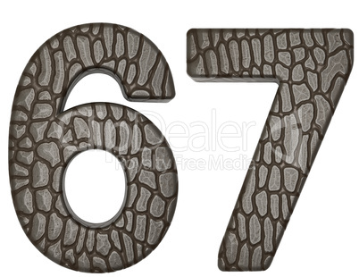 Alligator skin font 6 7 digits