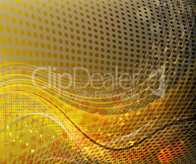abstract yellow wave