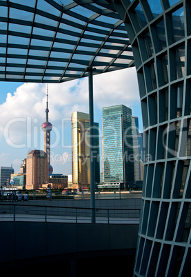 shanghai pudong view from puxi