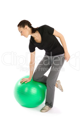 Woman with a Pilates Ball