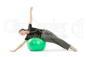 Woman with a Pilates Ball