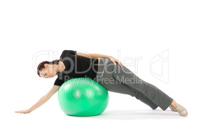 Woman Practing Pilates